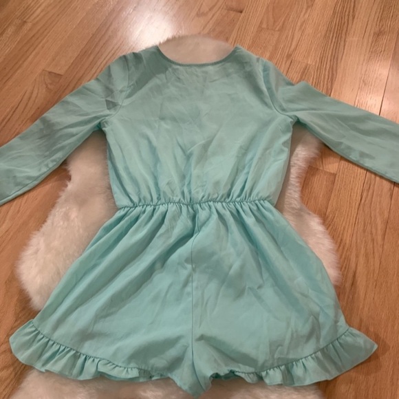 Like New! Altar’d State Tiffany Blue Romper, Small - Picture 3 of 5
